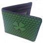 Lucky 4 Leaf Clover w/ Small Clovers Pattern Bi-Fold Wallet