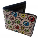 Blood Shot Stacked Creepy Eyeballs Eyes Bi-Fold Wallet
