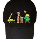 "Part-Time JOB Construction" Super Hero Comic Parody - Black Adjustable Cap Hat