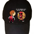 "Part-Time JOB Knives Hurled" Super Hero Comic Parody - Black Adjustable Cap Hat