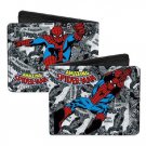 Marvel Comics Bi-Fold Wallet - The Amazing Spiderman Action Poses Black & White