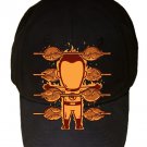 "Part-Time JOB Chicken Shop" Super Hero Comic Parody - Black Adjustable Cap Hat