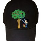 "Part-Time JOB Apple Farm" Super Hero Comic Parody - Black Adjustable Cap Hat