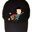 "Part-Time JOB Post" Mail Super Hero Comic Parody - Black Adjustable Cap Hat