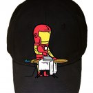 "Part-Time JOB Laundry Shop" Super Hero Comic Parody - Black Adjustable Cap Hat