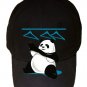 "Outfit" Funny Panda Bear Putting Trying on Clothes - Black Adjustable Cap Hat