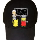 "Lightning Lessons" Monster & God Cartoon Parody - Black Adjustable Cap Hat