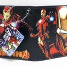 Marvel Comics Bi-Fold Wallet - Iron Man Super Hero Action Poses w/ Logo