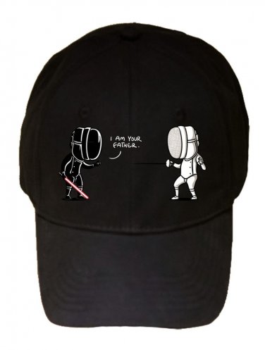 "I Am Your Father" Sword Fighting Space Movie Parody - Black Adjustable Cap Hat