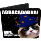 Grumpy Cat - "ABRACADABRA! Nope, I Still Don't Like You" Leather Bi-Fold Wallet