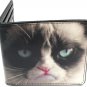 Grumpy Cat Face Closeup Frowning Bi-Fold Wallet