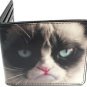 Grumpy Cat Face Closeup Frowning Bi-Fold Wallet