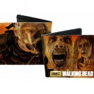 Walking Dead TV Show - Closeup Zombie Heads/Faces & Man Gas Mask Bi-Fold Wallet