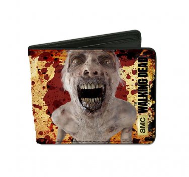 Walking Dead TV Show - Closeup Zombie Rotting Flesh Design Bi-Fold Wallet