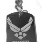 USAF United States Air Force Proud Father Wings - Metal Ring Key Chain Keychain