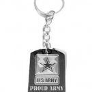 United States Military Proud US Army Sister - Metal Ring Key Chain Keychain