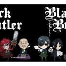 Black Butler Anime Mini Characters on Black w/ Logo Bi-Fold Wallet