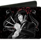Black Butler Anime Sebastian Michaelis Knives in Hand Bi-Fold Wallet