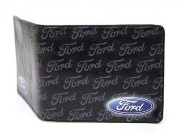 Ford Oval Logo & Repeating Text Design Bi-Fold Wallet