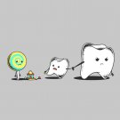 "Bad Friend" Funny Dental Humor Teeth & Lollipop Candy Parody - Vinyl Sticker
