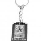 United States Military Proud US Army Father - Metal Ring Key Chain Keychain