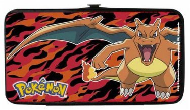 Pokemon Charizard Fire Dragon on Red Lady Bi-Fold Hinge Wallet