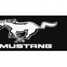 Automotive Seatbelt Belt - Ford Mustang - Mustang Horse Logo White Repeating on
