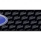 Automotive Seatbelt Belt - Ford - Ornament Emblem Logo & Text w/ Vintage Style B