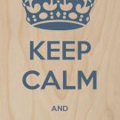Keep Calm & Ride Polar Bears - Plywood Wood Print Poster Wall Art