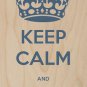 Keep Calm & Ride Polar Bears - Plywood Wood Print Poster Wall Art