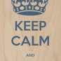 Keep Calm & Ride Polar Bears - Plywood Wood Print Poster Wall Art