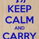 Keep Calm & Carry Ohio Democrat Donkey - Plywood Wood Print Poster Wall Art