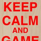 Keep Calm & Game On Vintage Game Controller - Plywood Wood Print Poster Wall Art