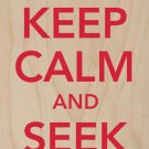 Keep Calm & Seek Jesus Crown of Thorns  - Plywood Wood Print Poster Wall Art