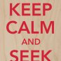 Keep Calm & Seek Jesus Crown of Thorns  - Plywood Wood Print Poster Wall Art