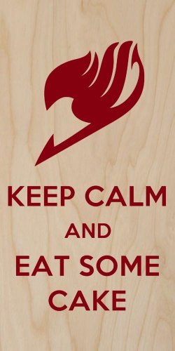 Keep Calm & Eat Some Cake  - Plywood Wood Print Poster Wall Art