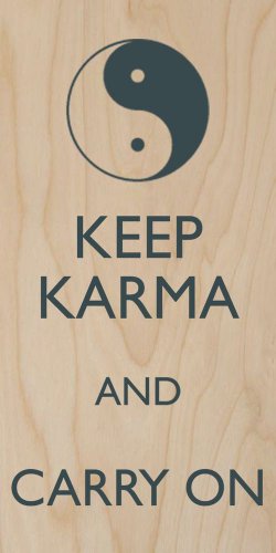 Keep Calm & Carry On Yin-Yang  - Plywood Wood Print Poster Wall Art