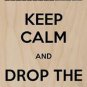 Keep Calm & Drop The Bass EQ Audio - Plywood Wood Print Poster Wall Art