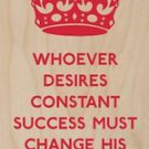 Keep Calm & Success, Change, Conduct Quote - Plywood Wood Print Poster Wall Art