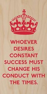 Keep Calm & Success, Change, Conduct Quote - Plywood Wood Print Poster Wall Art