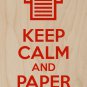 Keep Calm & Paper Jam Printer Red - Plywood Wood Print Poster Wall Art