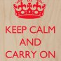 Keep Calm & Carry On Animating Red - Plywood Wood Print Poster Wall Art