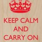 Keep Calm & Carry On Animating Red - Plywood Wood Print Poster Wall Art