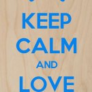 Keep Calm & Love Summer Blue Human Feet - Plywood Wood Print Poster Wall Art