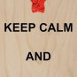 Keep Calm & Love The Rock Bull Head Red - Plywood Wood Print Poster Wall Art