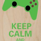 Keep Calm & Game On Video Game Console - Plywood Wood Print Poster Wall Art