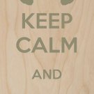 Keep Calm & Listen to Music Headphones - Plywood Wood Print Poster Wall Art