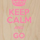 Keep Calm & Go Shopping - Plywood Wood Print Poster Wall Art