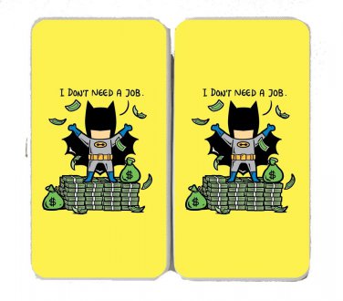 "Part-Time JOB No Job" Rich Hero Comic Parody - Womens Taiga Hinge Wallet Clutch