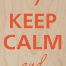 Keep Calm & Smile Smiley Emoticon - Plywood Wood Print Poster Wall Art